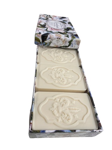 Saponificio Artigianale Fiorentino Saponi di Lusso Confezione da 3/Made Italy/GARDENIA/NUOVI! - Foto 3 di 5