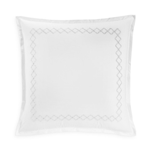 Sky Euro Pillow Sham White 100% Cotton Percale Embroidered (1-Pair) BED30 - Picture 8 of 10