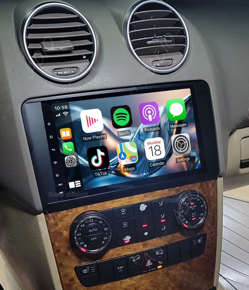 Radio de coche estéreo Carplay para Mercedes-Benz ML350 ML550 GL350 GL450 GL550 2007-11 Foto 2 de 4