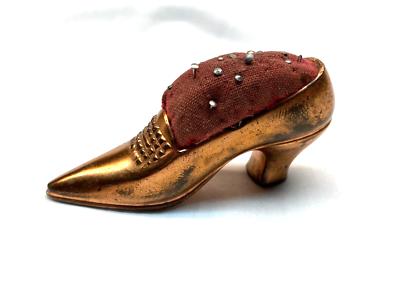 美品 History HBJ Hi paformans 4 strings Antique Bronze/Copper Color High Heel Shoe Pin Cushion Jennings