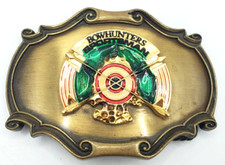 Raintree Belt Buckle Bowhunters Sportsman Arrows Target In Color Vintage 1978