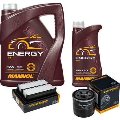 DENCKERMANN Inspektionspaket MANNOL Energy 5W-30 6L für Mazda 2 1.5 SKYACTIV-G