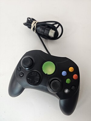 TTX Tech Black Wired Two Analog Thumbsticks S-Type Controller For Microsoft Xbox