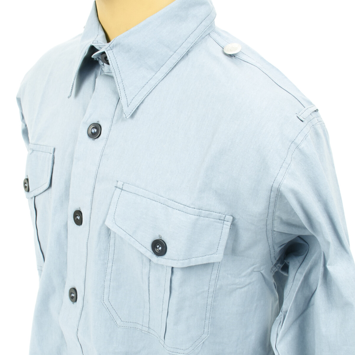 German WWII Luftwaffe Light Blue Shirt-M: US 38-40 | eBay