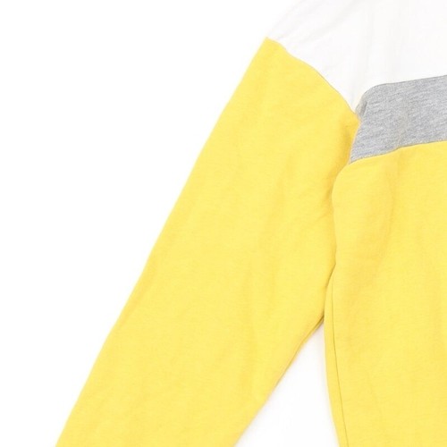 New Look Womens Yellow Cotton Blend Henley Sweatshirt Size 6 - Picture 9 of 12