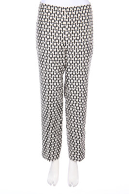 TALBOTS Pants With Print Metallic Effect 14 = D 46 black-white