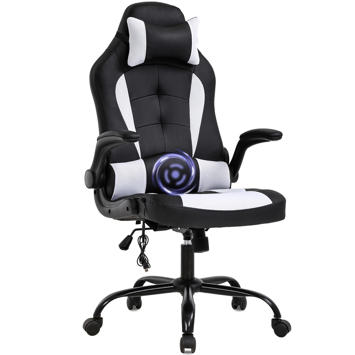 PC Gaming Chair Massage Office Chair Racing Chair W/ Lumbar