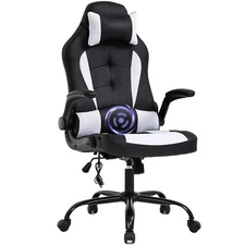 PC Gaming Chair Massage Office Chair Racing Chair W/ Lumbar Headrest Armrest