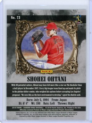 2018 Panini Diamond Kings Baseball Artist Proof Rookie #73 Shohei