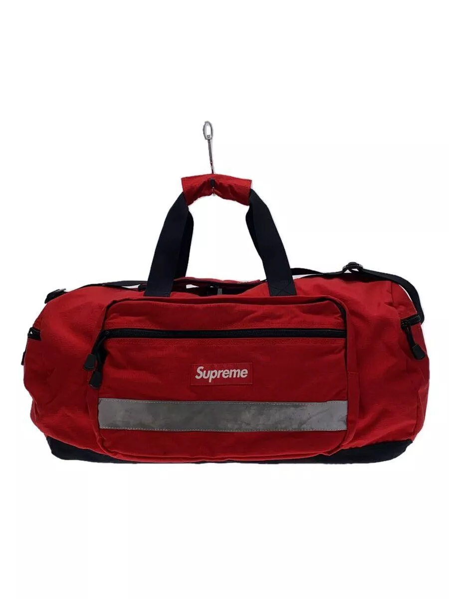 Sac Supreme Boston 14AW Hi Duffle Tache Nylon Rouge Solide Occasion