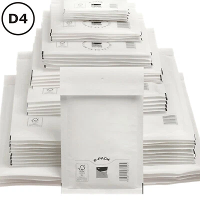D4 Luftpolstertaschen Versandtaschen E-PACK D/4 Weiß 200×275 Luftpolsterumschlag