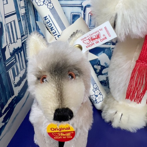 Vintage Steiff Polar Bear and Wolf Set Mohair Jointed Wolff Rare Ltd. Ed. W/COA - Picture 10 of 14