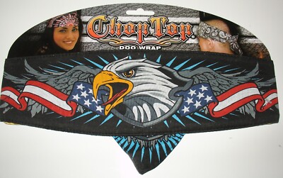Patriotic US American Eagle Chop Top Biker Headband Bandanna Sweatband Head Wrap