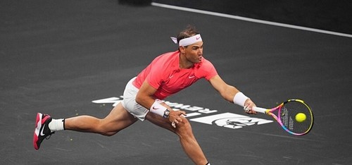 Braccialetti Nike Nadal Premier Tennis doppia larghezza Las Vegas Slam Barely Grape - Foto 8 di 18