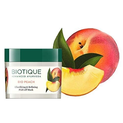 Biotique Bio Peach Clarifying and Refining Peel Off Mask for Oily Skin 50gm: - Picture 2 of 4