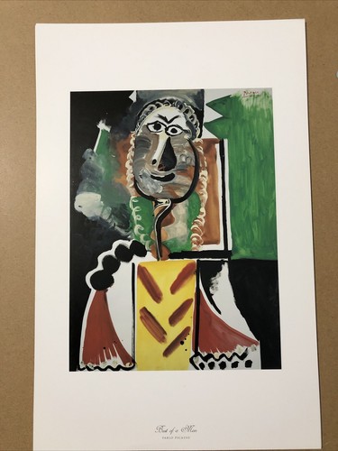 Bust Of A Man by Pablo Picasso 11x17 Vintage Artwork Repro Print - 第 1/12 張圖片