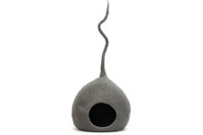 Woolen Pet Bed in Tail Design Felted Cat Cave For For Furry Friend Cat Cocoons