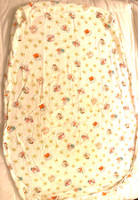 Vtg Fitted Crib Sheet Nursery Rhymes Mother Goose Humpty Dumpty Unisex Baby '70s