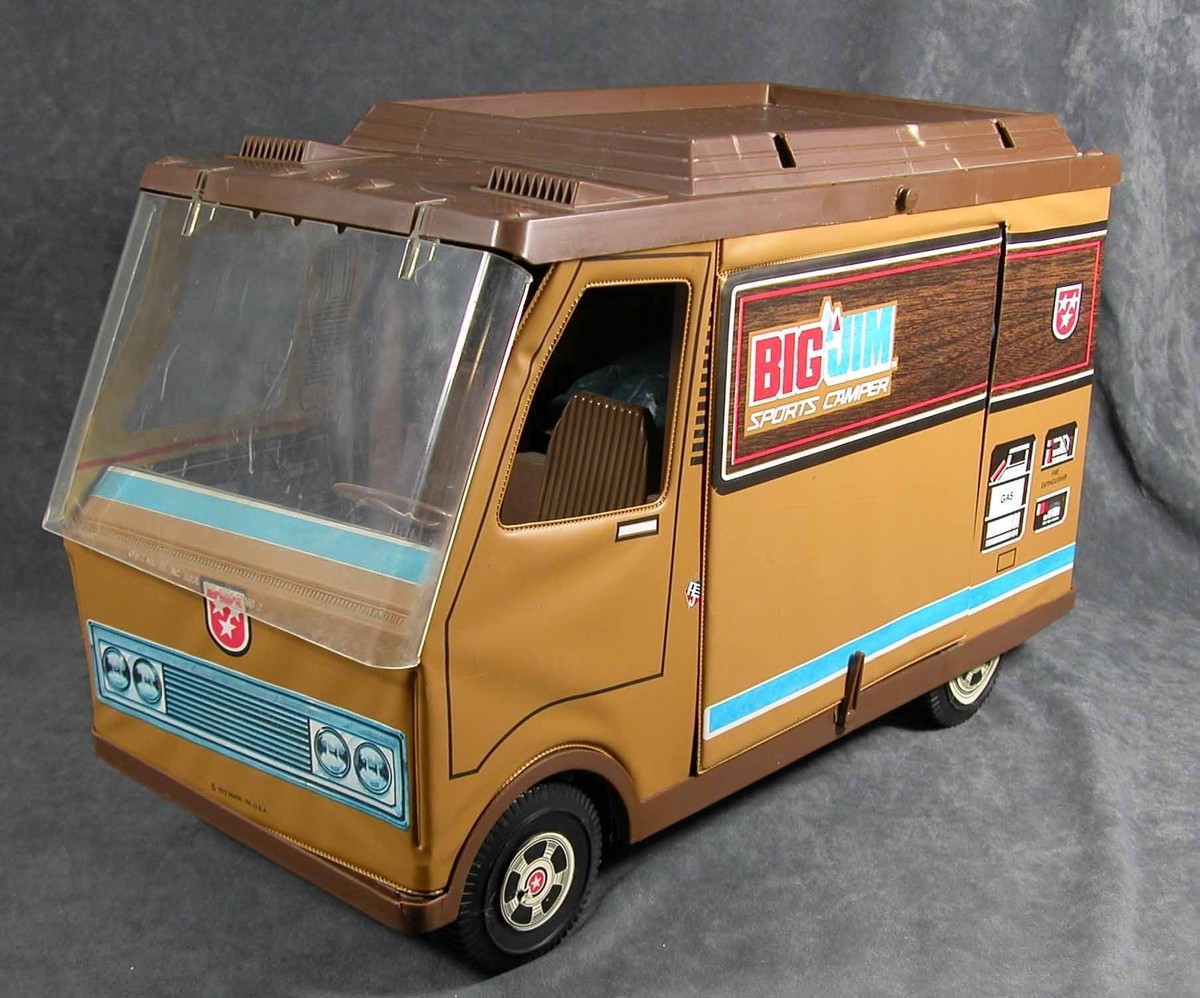 c1972 Mattel Big Jim Sports RV Camper w Accessories for Action