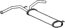 CITROËN PEUGEOT C1 II (PA_, PS_) 108 1.2 VTi 82 1.2 2014> Exhaust Rear Silencer