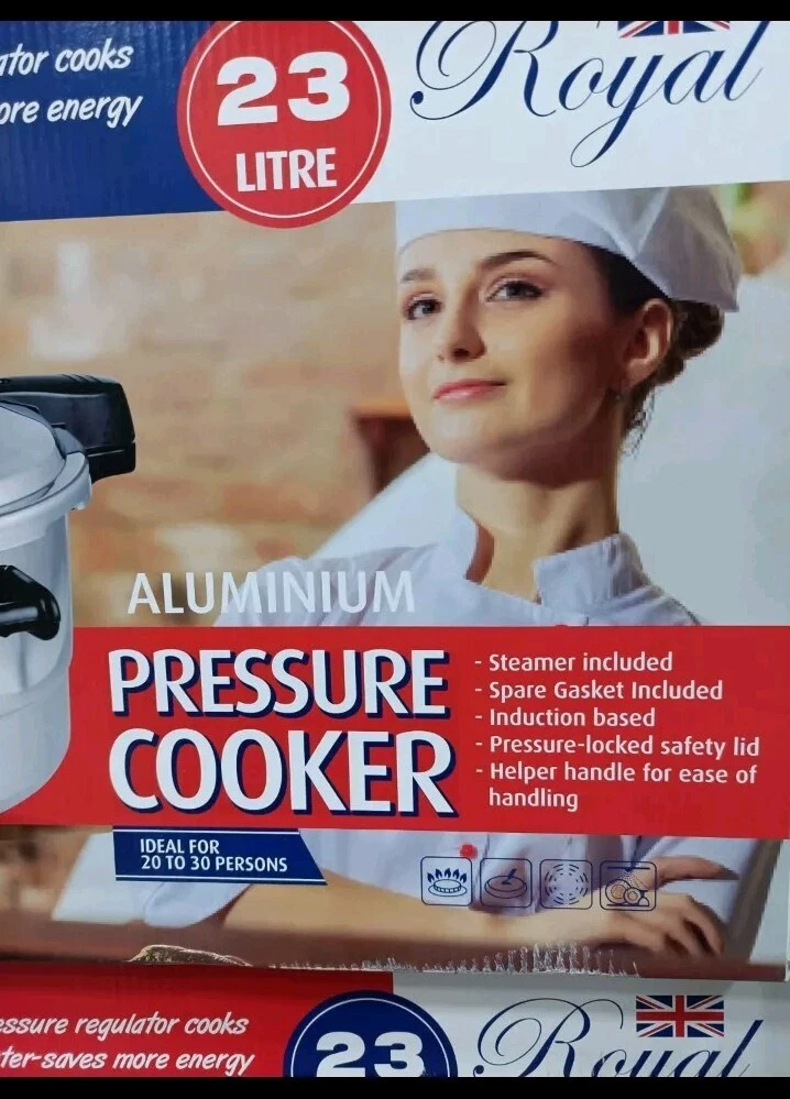 Chefs Pressure Cookers 23 Litres Pressure Cooker With Steamer & Gasket Included