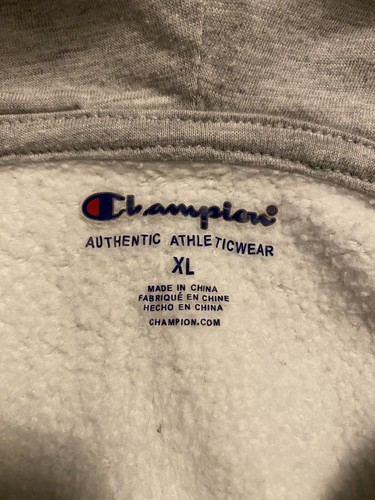 Champion White Hooded Pullover Hoodie Athletic Wear Sweatshirt Youth XL Stitch - Picture 5 of 5