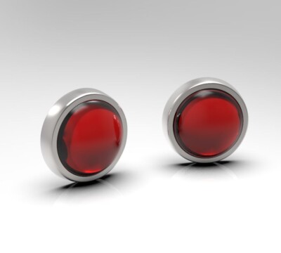 1:8 Set Of 1950 Pontiac Tail Lights.  Lens & Backings Come Separate.