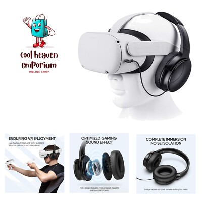 VR Gaming Headphones for Oculus Quest 2 Headset Increase VR Immersion, Custom...