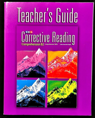 3rd - 12th Grades - SRA CORRECTIVE READING (Comprehension B2)  TEACHER'S GUIDE