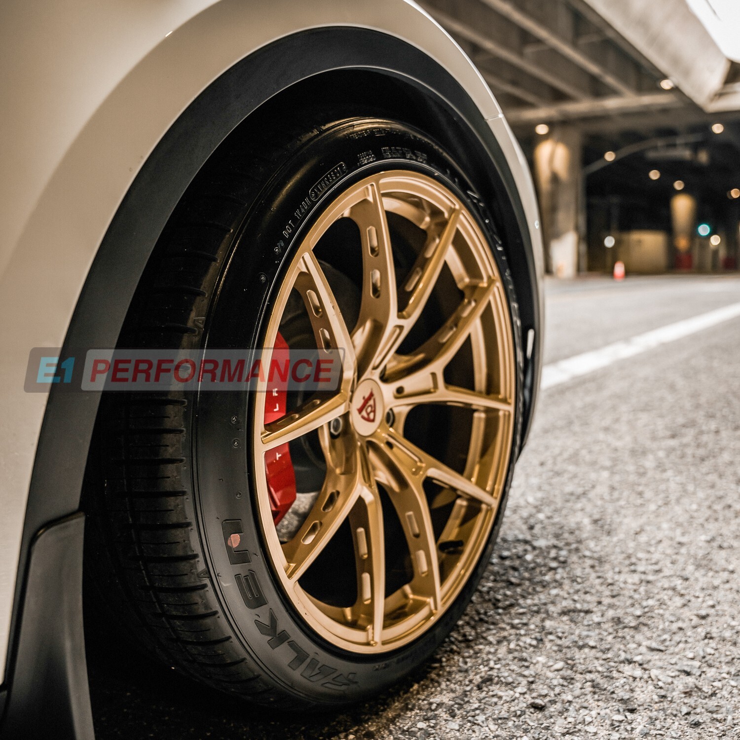 Tesla Gold Rims 20