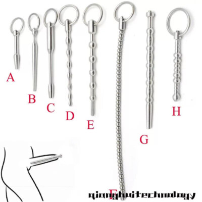 Stainless Steel Metal Male Tube Peni Beads Plugs Dilator Sounding Couples Flirt