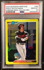 895288245 Adley Rutschman 2020 Bowman Heritage Yellow Refractor 73/75 PSA 10 GEM