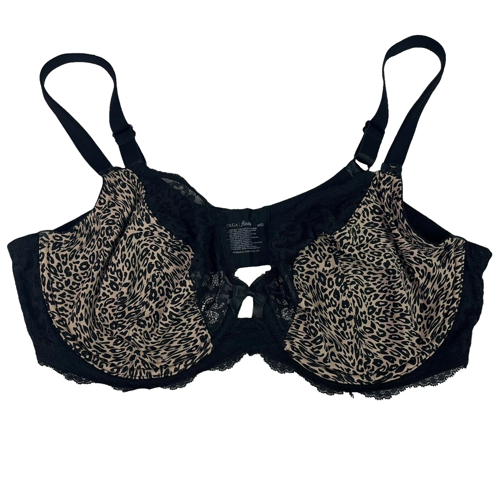 Juegos de sujetadores y sujetadores para mujer Olga con estampado animal