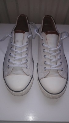 white leather daps