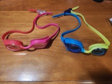 Kids Swim Goggles 2 Pack - Quick Adjustable Strap Swimming Goggles for Kids