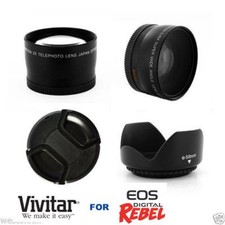 HD WIDE ANGLE LENS  MACRO LENS HD ZOOM LENS FOR CANON EOS REBEL T1T2 T3 T5 T7