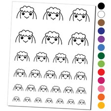 Peeking Sheep Temporary Tattoo Water Resistant Set