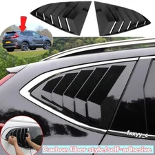 Carbon Fiber Style Rear Window Louver Shutter Cover Trim For Honda CRV 2017-2022