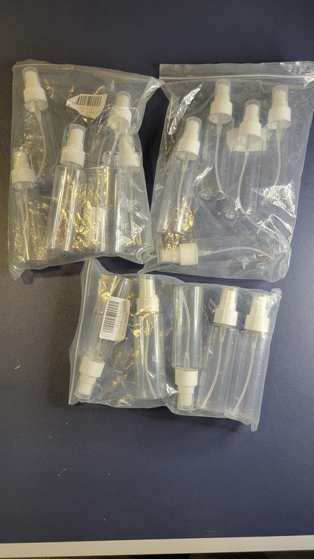 j85 - 15x 100ml Clear Plastic Spray Bottles OZ Refill Mist Pump Travel Reuse US