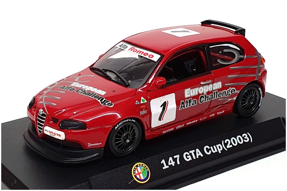 ALFA ROMEO 147 GTA Cup (2003) ミニカー ALFA ROMEO 147 GTA CUP MODEL CAR 2003 RED TOURING RALLY 1:43