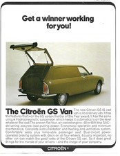 Auto Data Sheet - Citroen - GS - Van - c1972 Brochure (A1490)