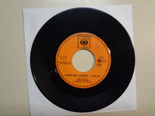 BOB DYLAN: Rainy Day Women #12 & 35-Pledging My Time-Holland 7" 66 CBS 2.307 PSL - Picture 3 of 4
