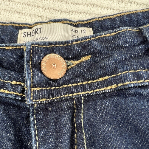 Cotton On Shorts Womens 8 Blue Low Rise Cuffed Jean Shortie Denim - Picture 6 of 10