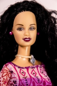 black barbie doll head