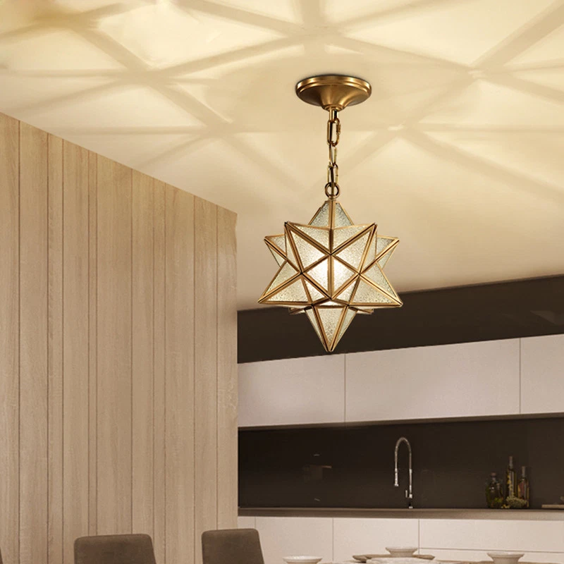 Star shaped deals pendant light fixture