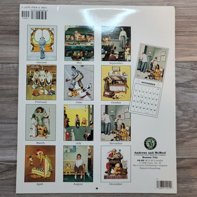 Vtg 1997 Garfield the Cat Garfield Visits Norman Rockwell Monthly Calendar  Rare | eBay