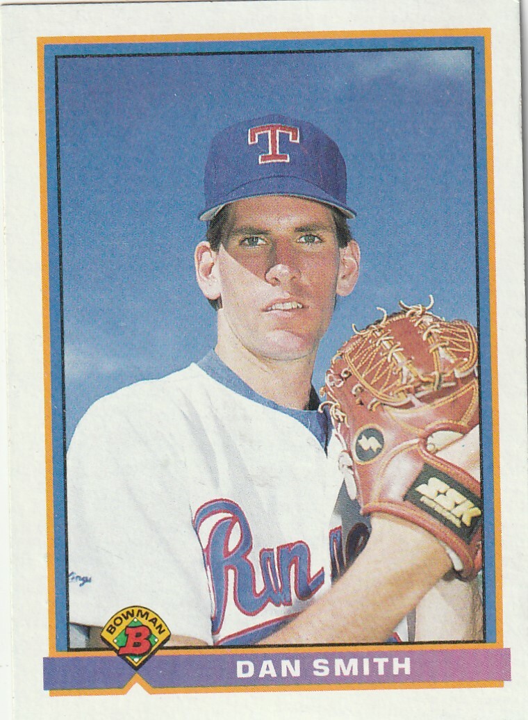 FREE SHIPPING-MINT-1991 Bowman Dan Smith #275 RANGERS PLUS BONUS CARDS