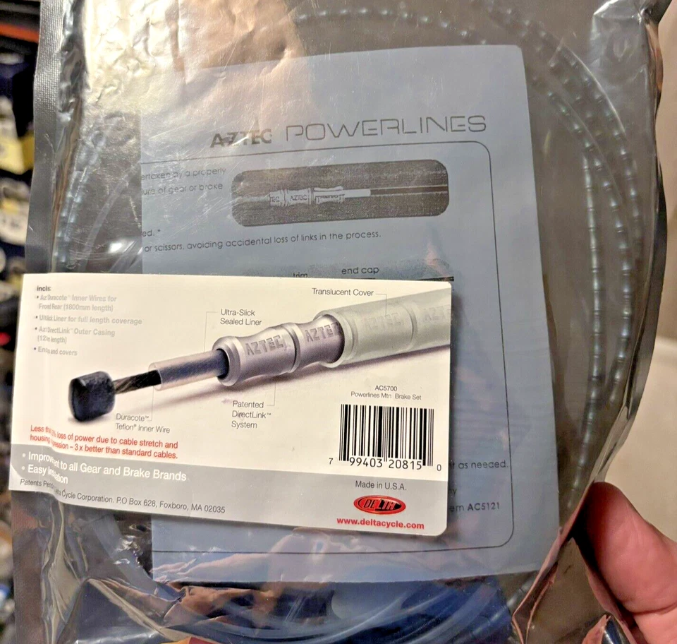 Juego de frenos Aztec Powerlines MTB (delanteros + traseros) MTB AC5700 - Hecho en EE. UU. Foto 3 de 4