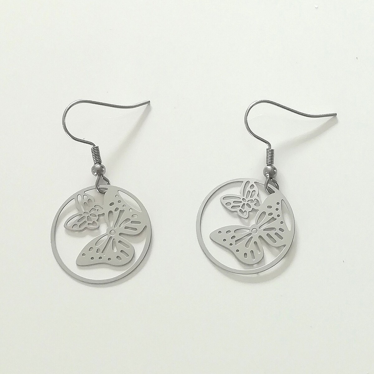 Boucles D'oreilles Pendantes Clip En Argent Travaillé - Neuf Jamais Porté - Sans Marque