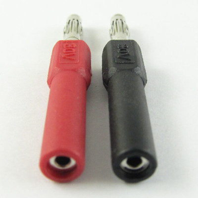 4x 4mm Banana Plug Male To 2mm Banana Jack Female Safety Probe Adapter Converter